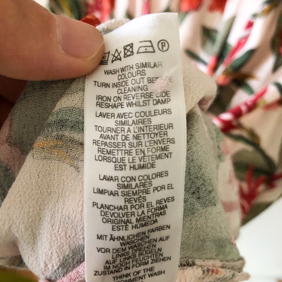 ASOS Long Sleeve Tropical Print Midi Dress Size 4 - Picture 10 of 16